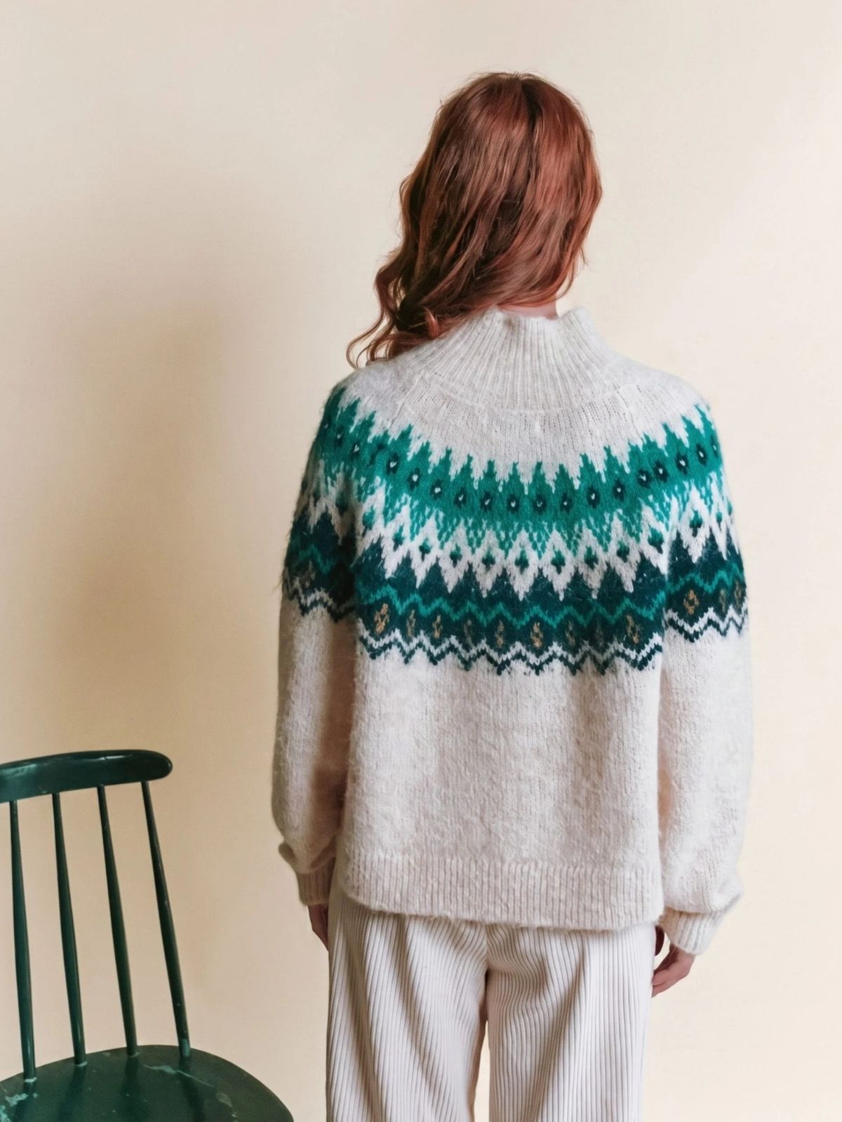 Ecrin Jaquard Knit - Ecru