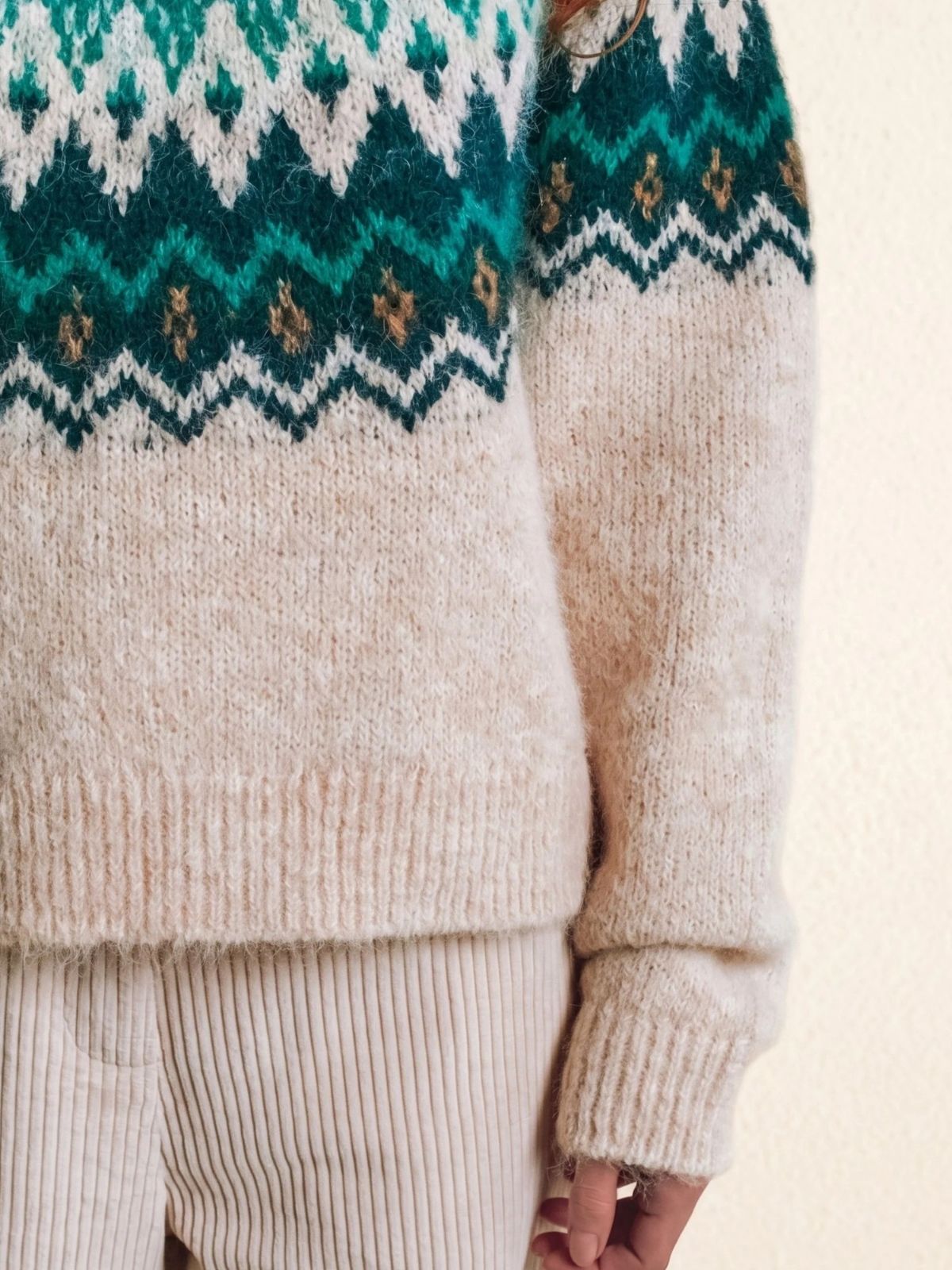 Ecrin Jaquard Knit - Ecru
