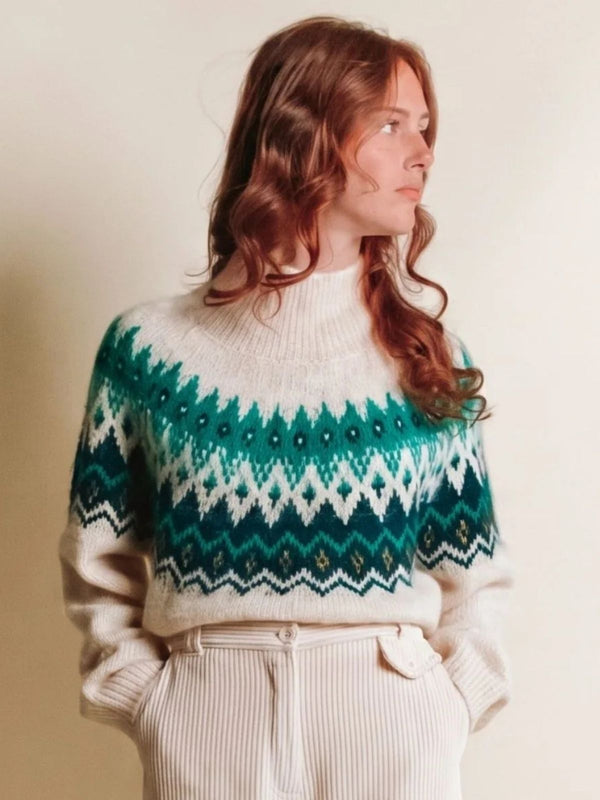 Ecrin Jaquard Knit - Ecru