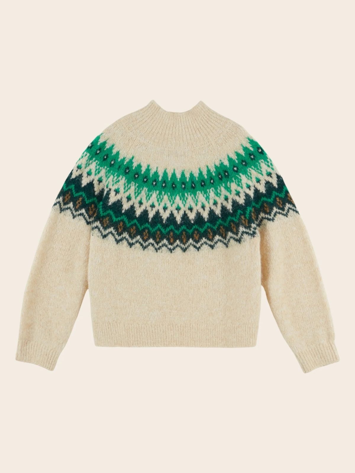 Ecrin Jaquard Knit - Ecru