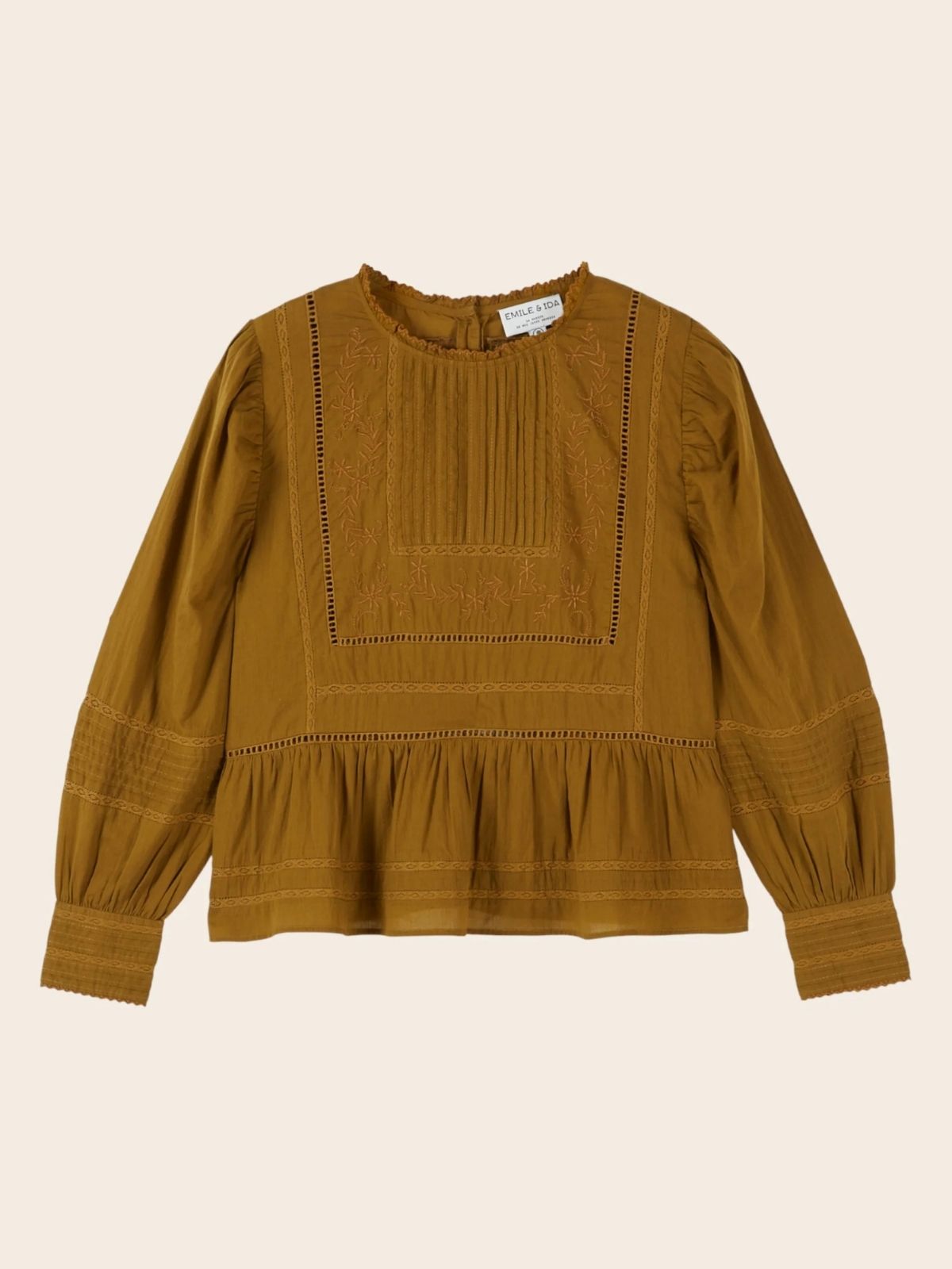 Eglantine Peplum Top - Mustard