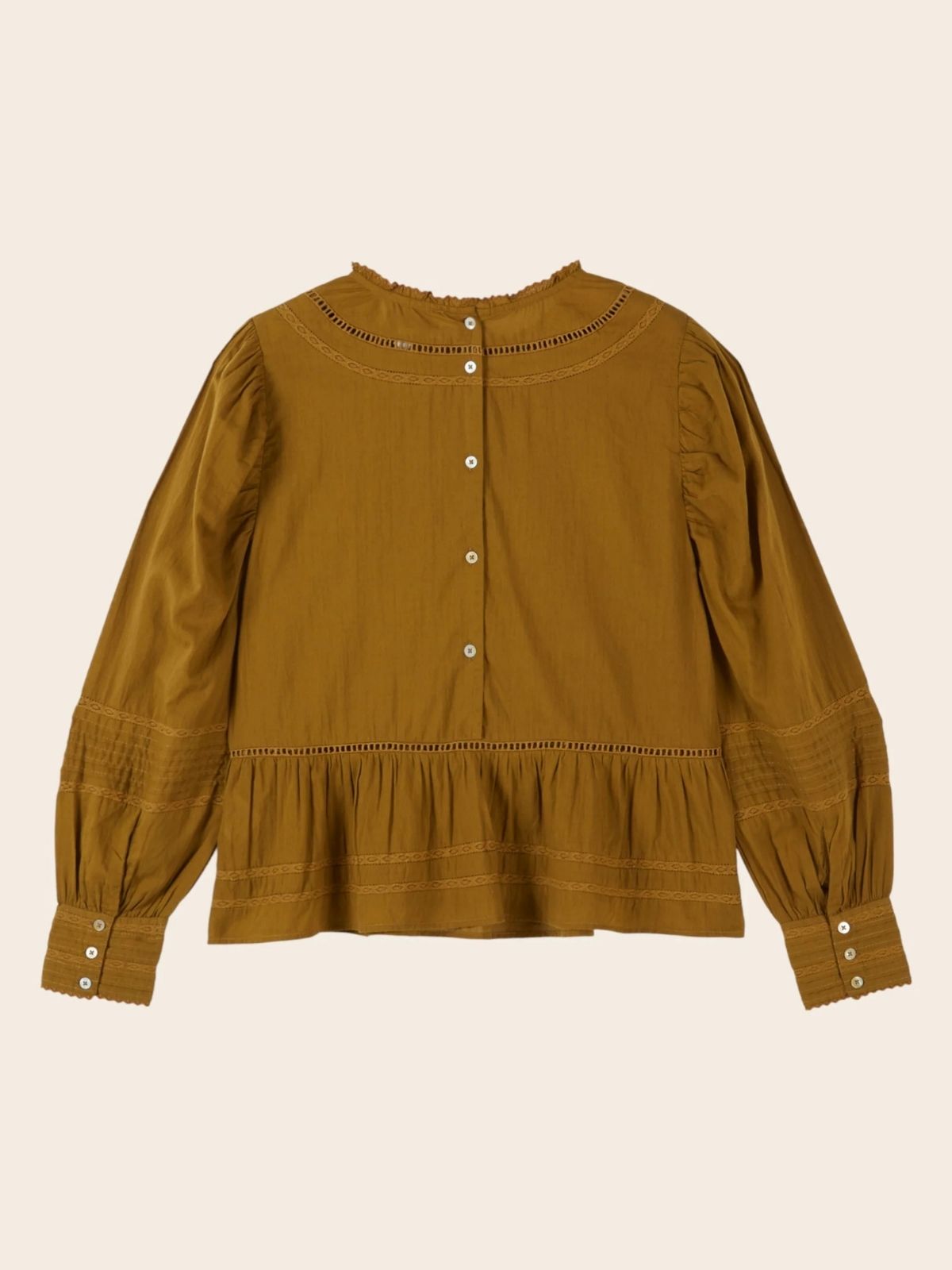 Eglantine Peplum Top - Mustard