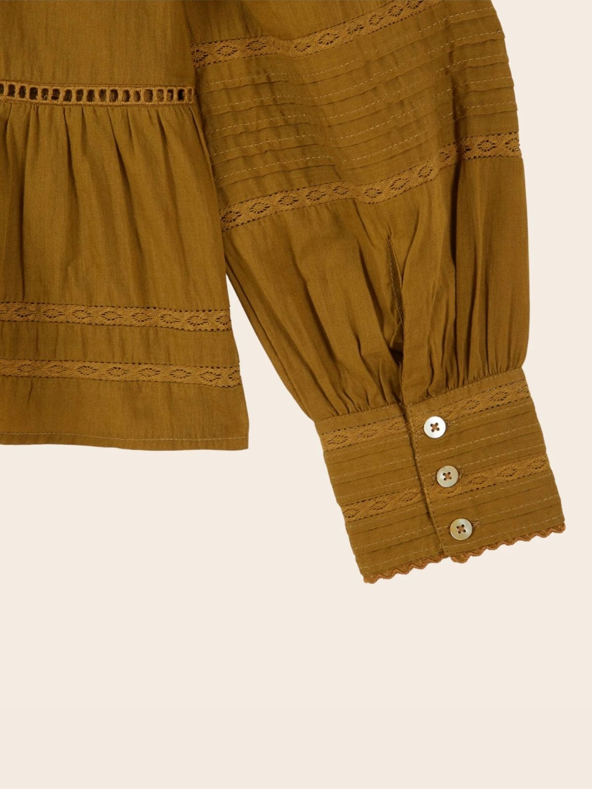 Eglantine Peplum Top - Mustard