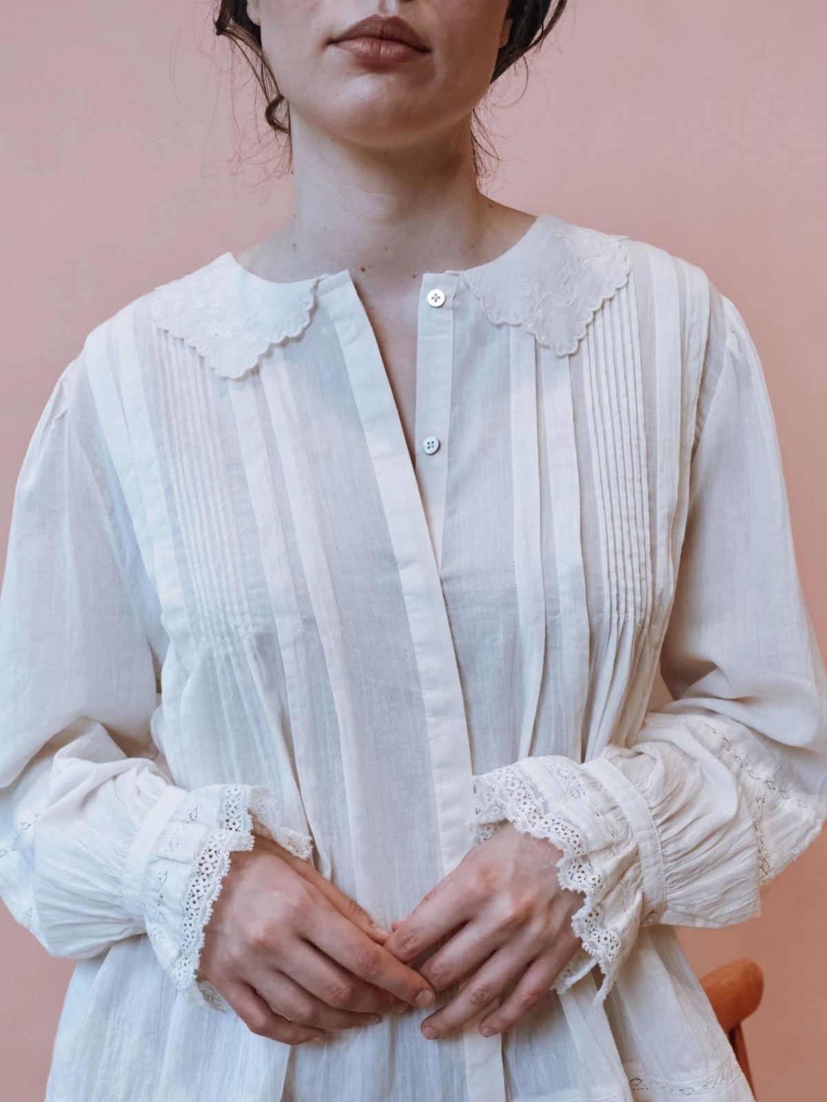 Elisabeth Embroidered Blouse - Ecru