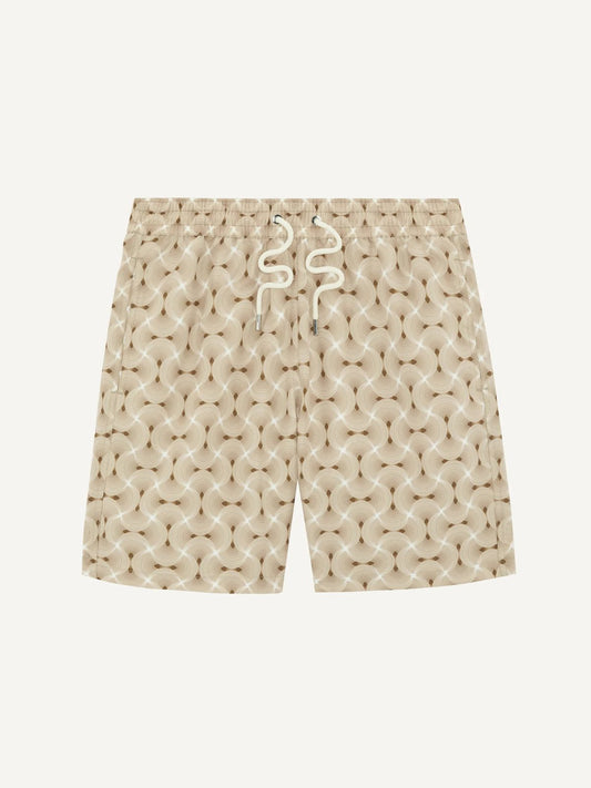 Santos Swim Print Shorts - Brown