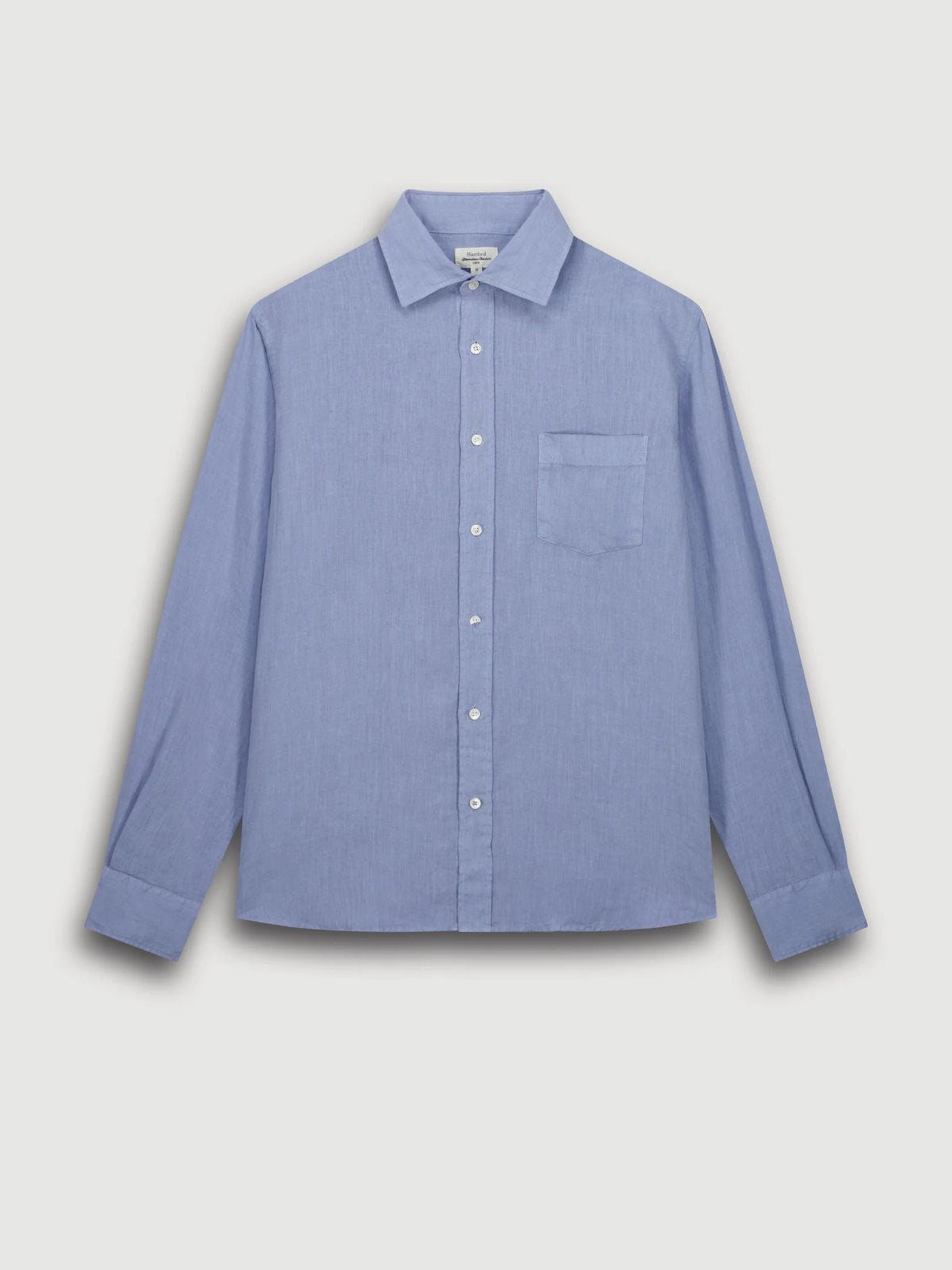 Iris Fashion - HARTFORD - Linen Long Sleeves Shirt - Bleach Blue