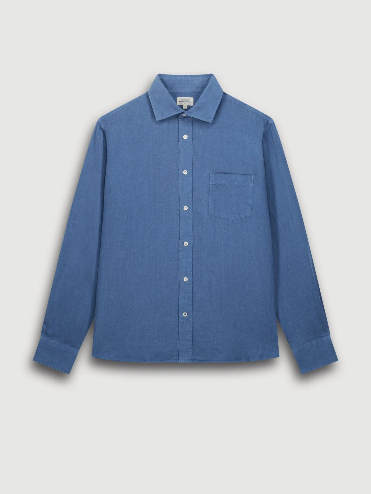 Iris Fashion - HARTFORD - Linen Long Sleeves Shirt - Denim