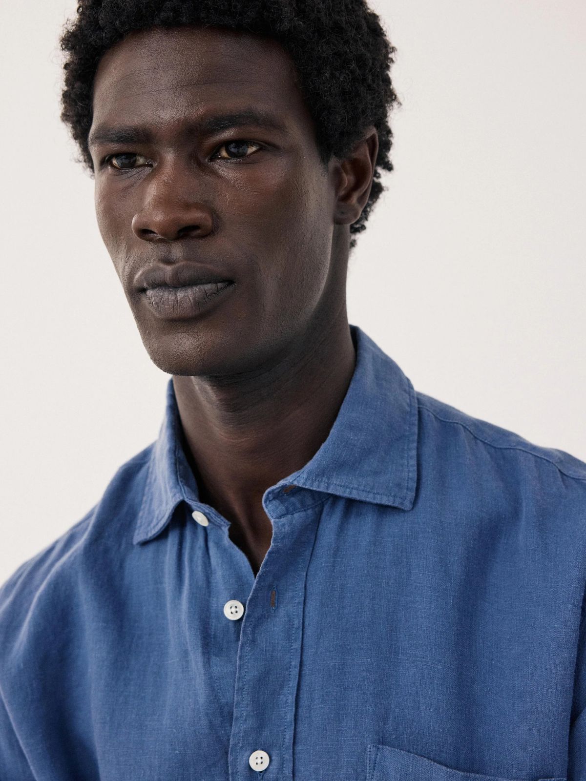 Iris Fashion - HARTFORD - Linen Long Sleeves Shirt - Denim