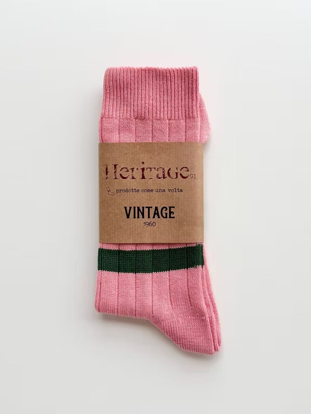 Vintage 1960 Stripe Socks - Pink