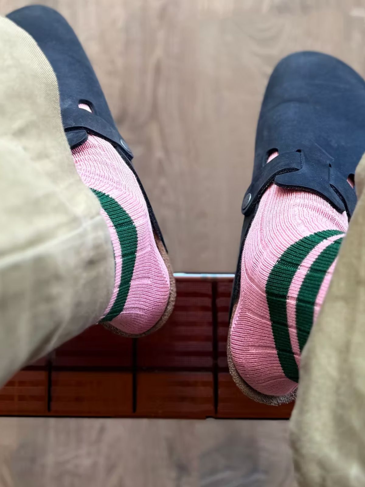 Vintage 1960 Stripe Socks - Pink
