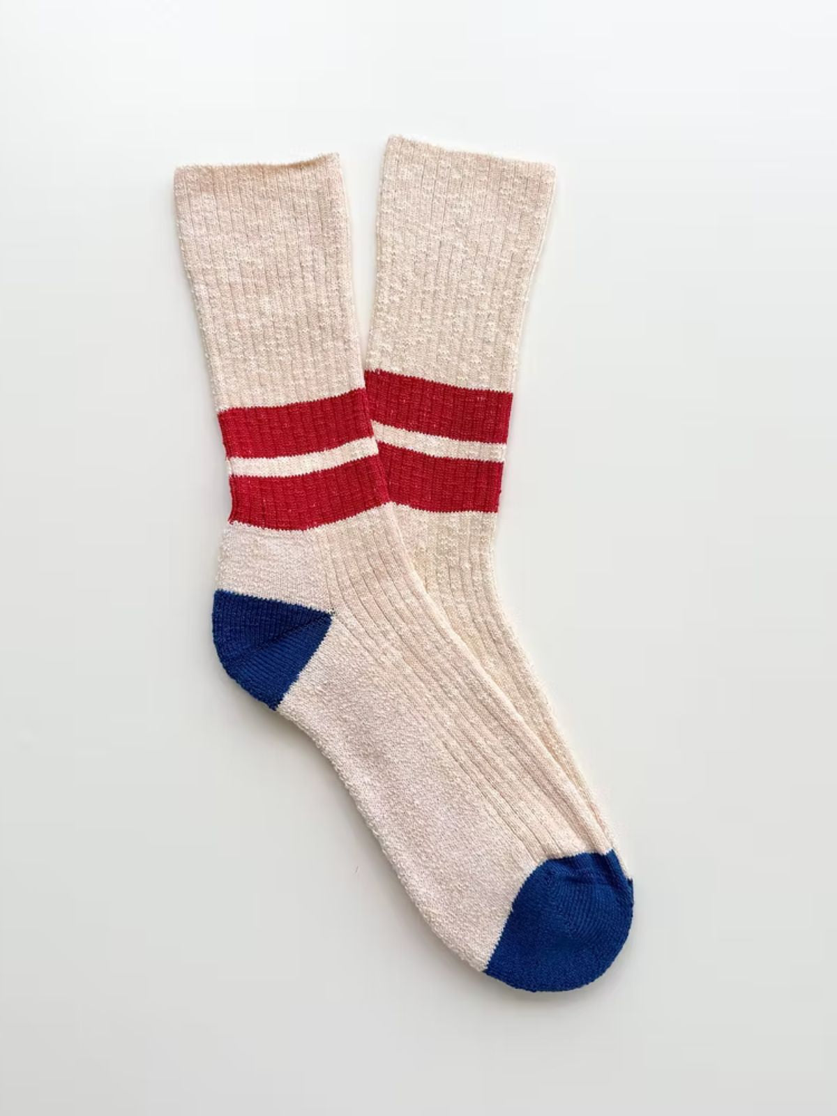 Vintage 1950 Stripe Socks - Oatmeal