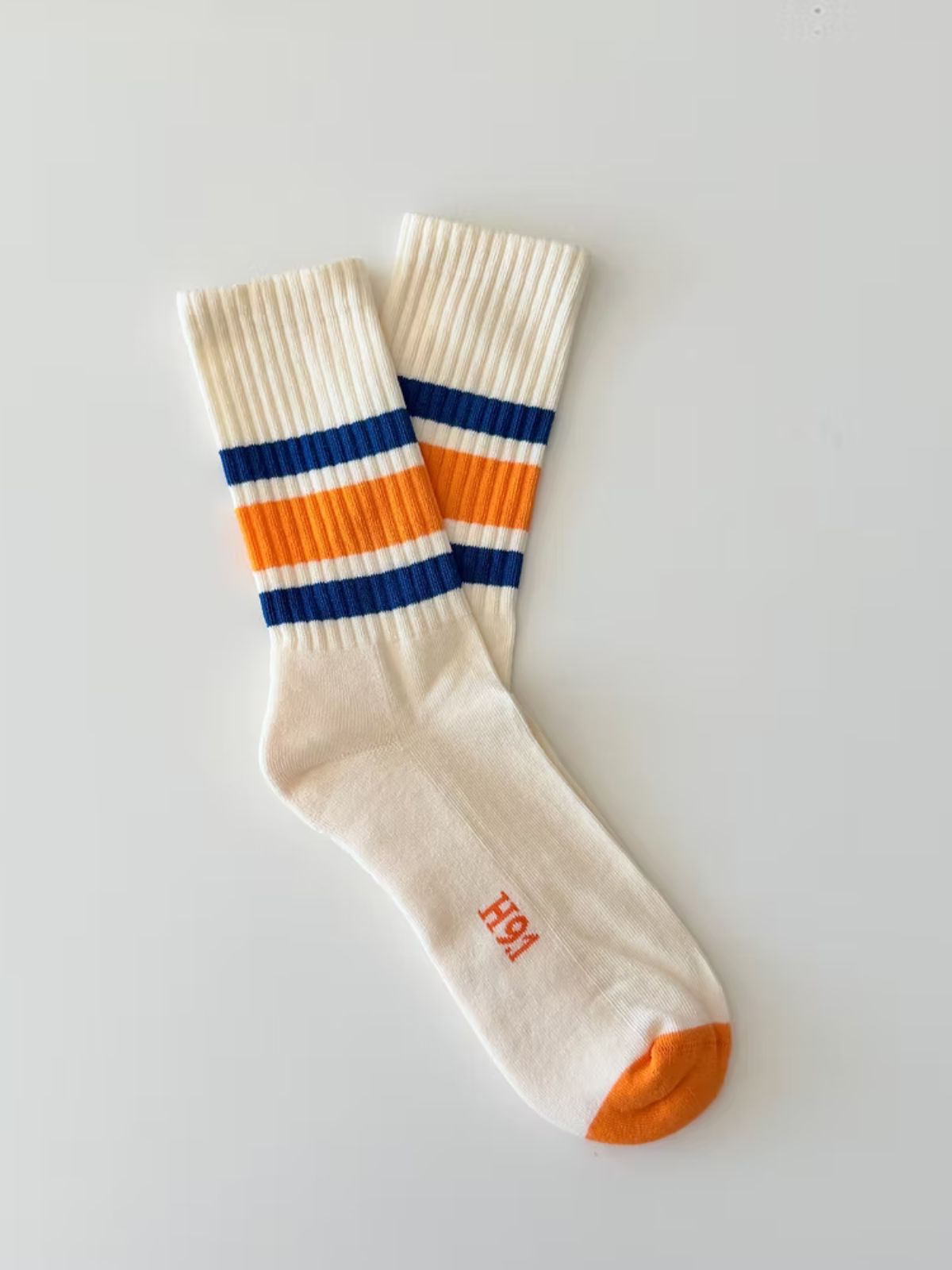 Rucker Stripe Socks- Cream