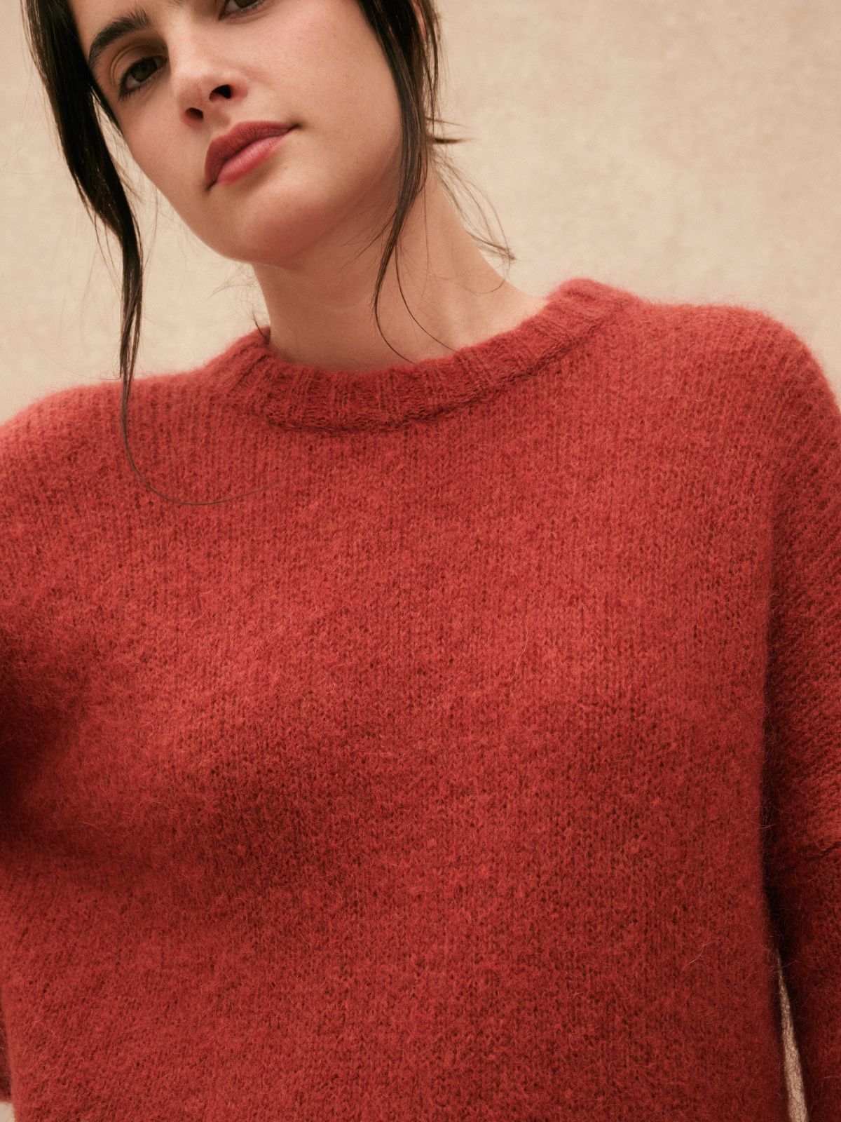 Melina Crew Neck Jumper - Rust