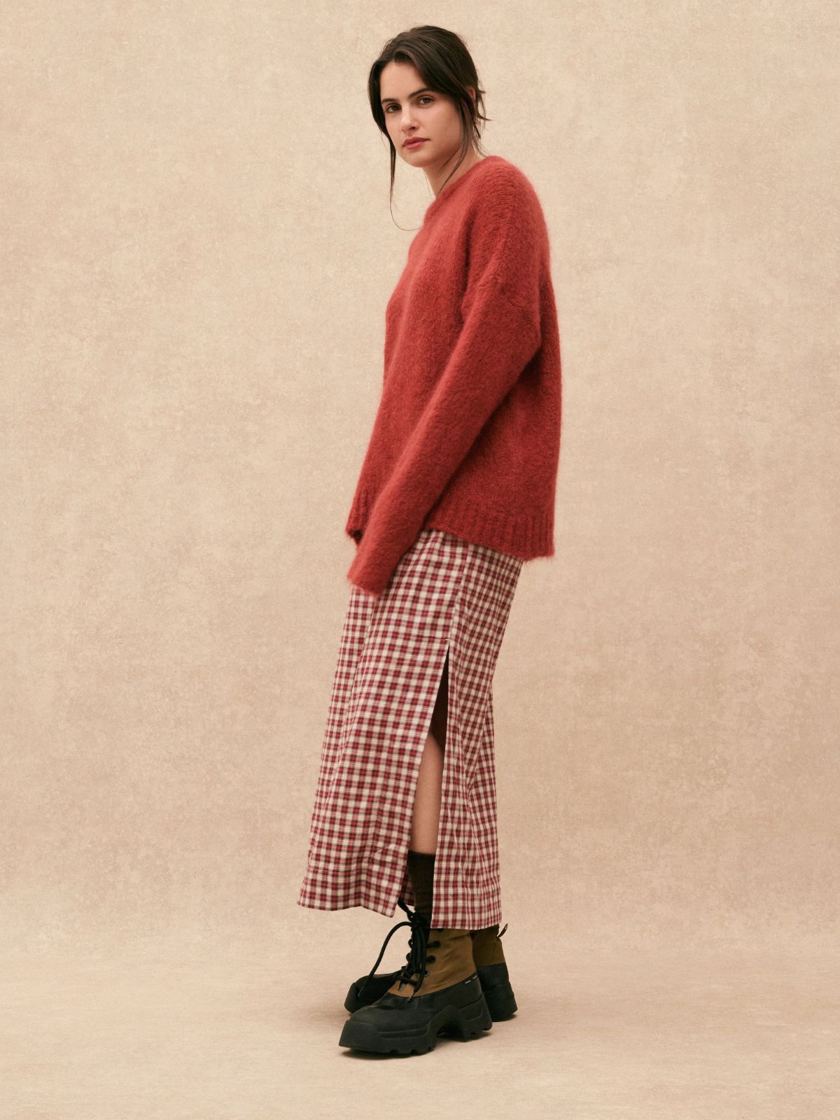 Melina Crew Neck Jumper - Rust