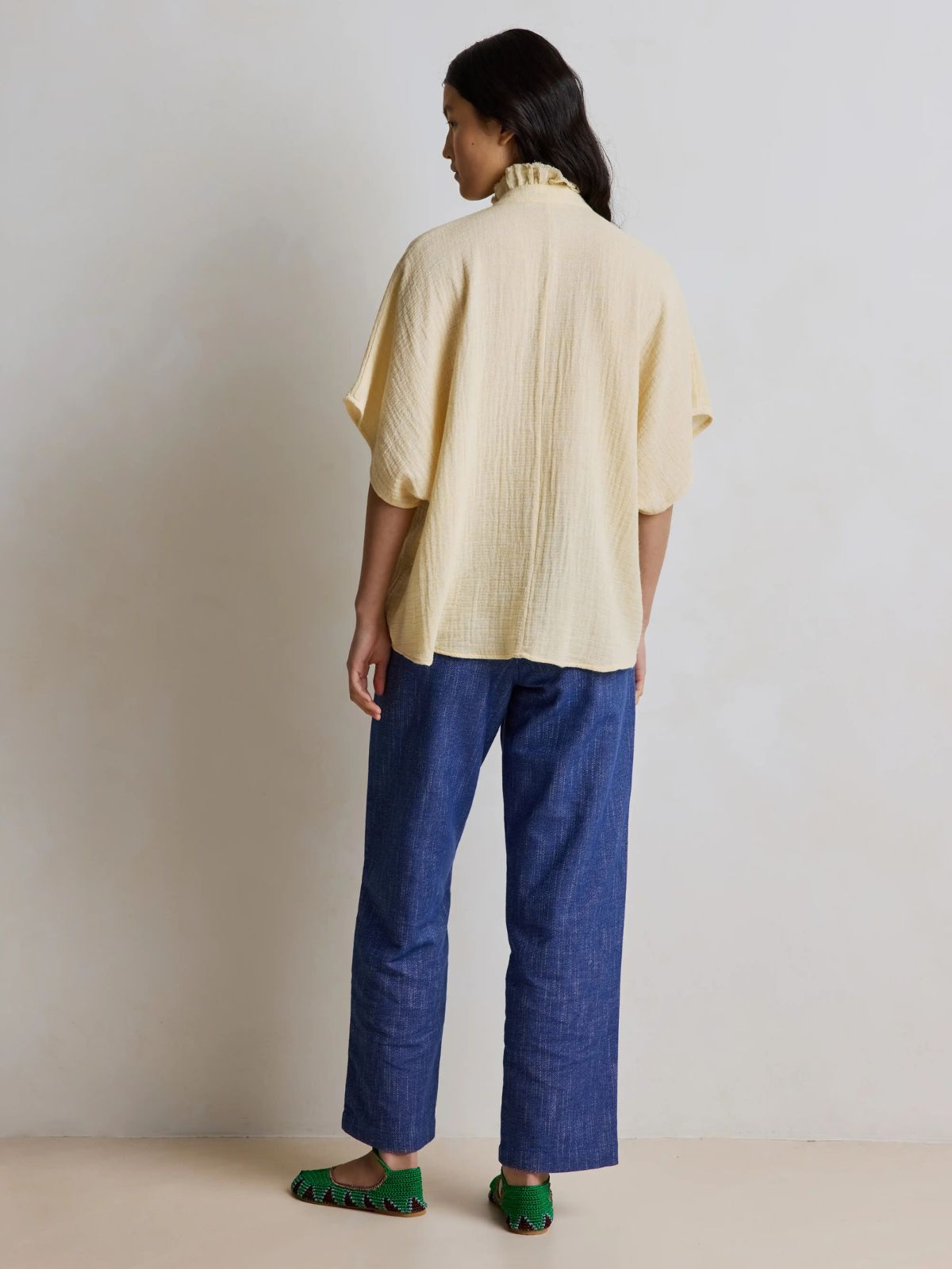 Natasha Frill Blouse - Buttercup