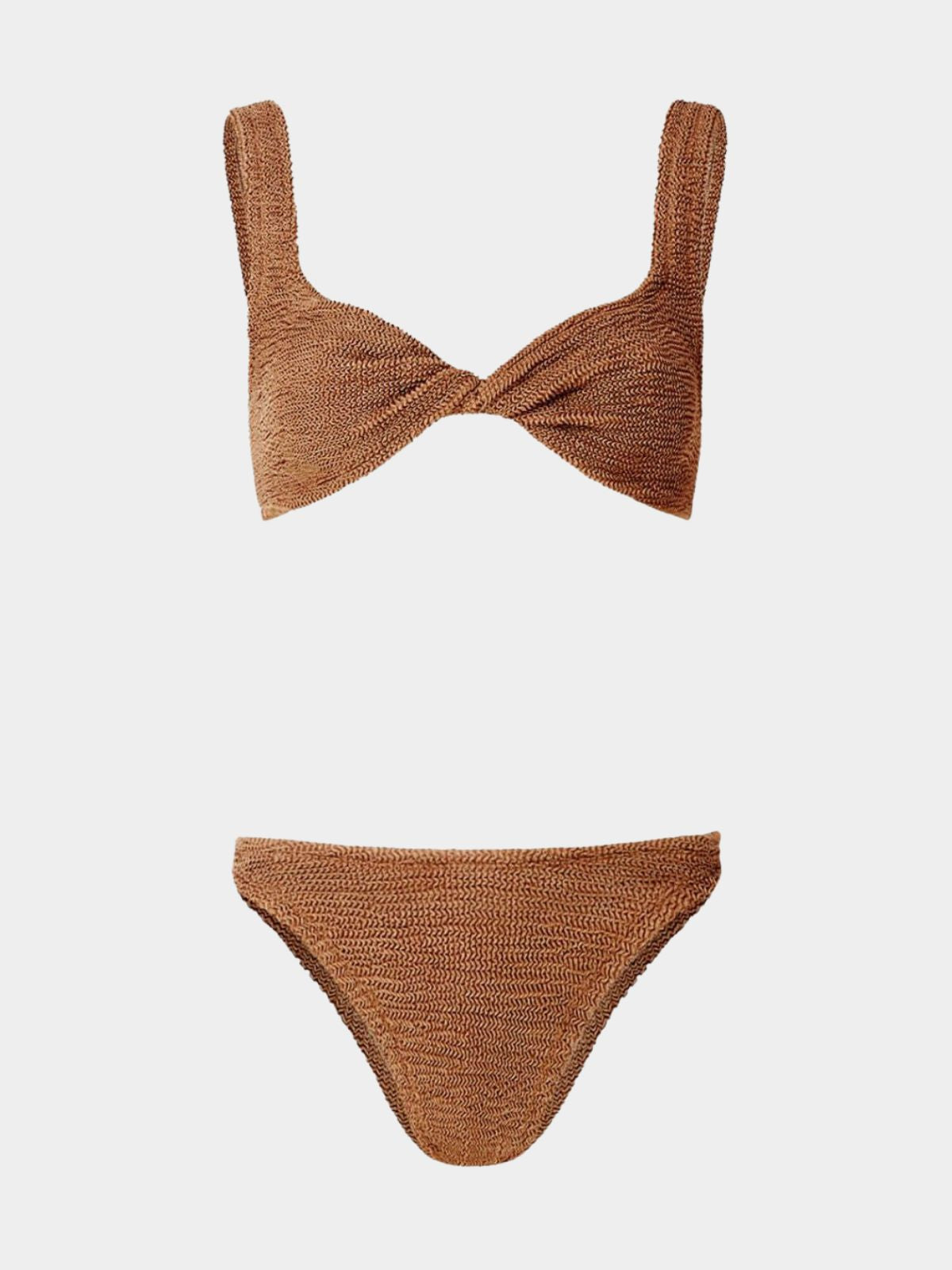 Iris Fashion - HUNZA G - Juno Metallic Bikini - Bronze