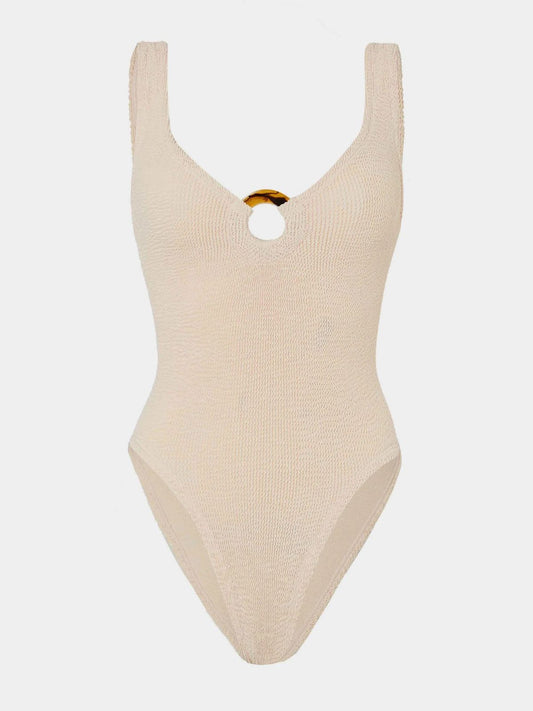 Celine Tortoiseshell Hoop Swimsuit - Blush