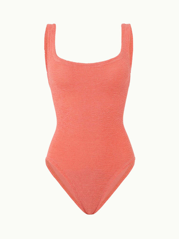 Square neck Swimsuit - Coral