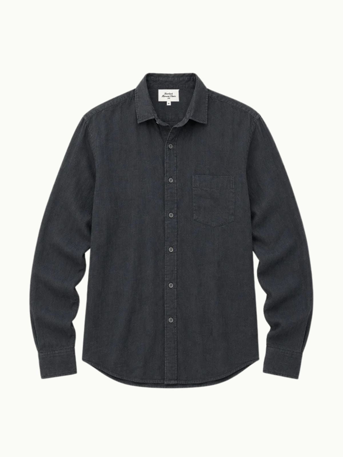 Iris Fashion - HARTFORD - Linen Long Sleeves Shirt - Storm Grey