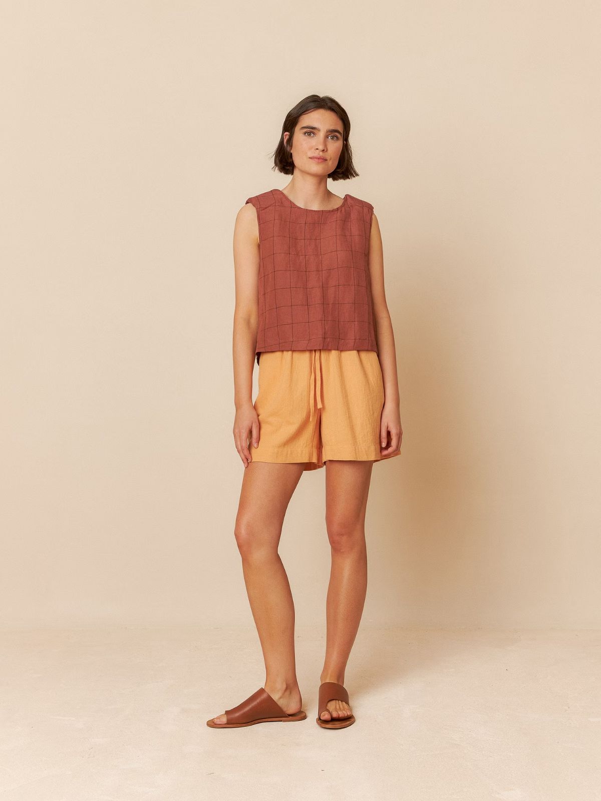 Checked Vest Top
