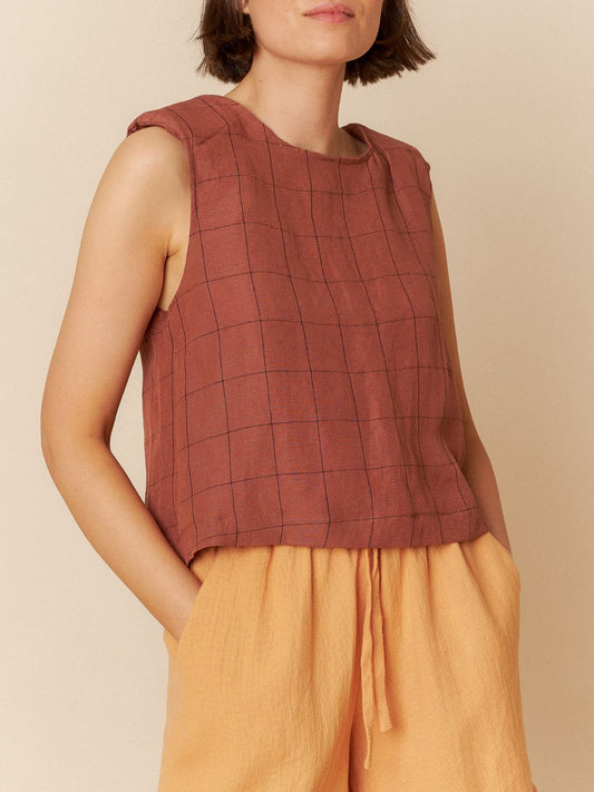 Checked Vest Top