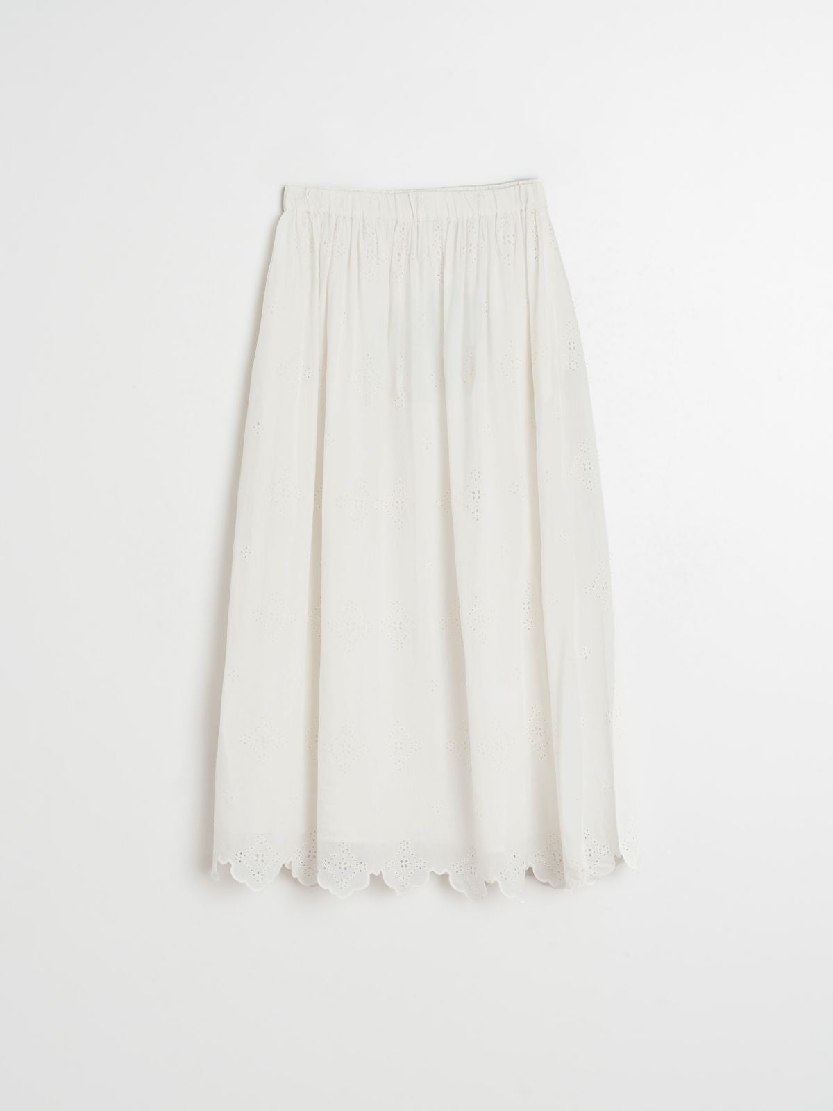Embroidered Skirt - White