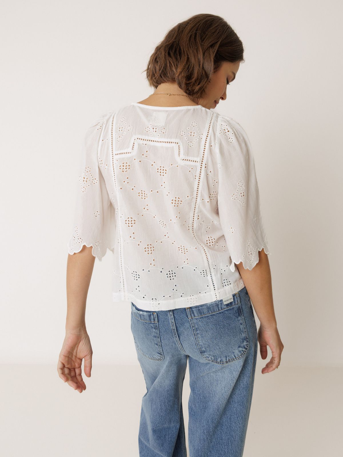 Embroidered Blouse  - White