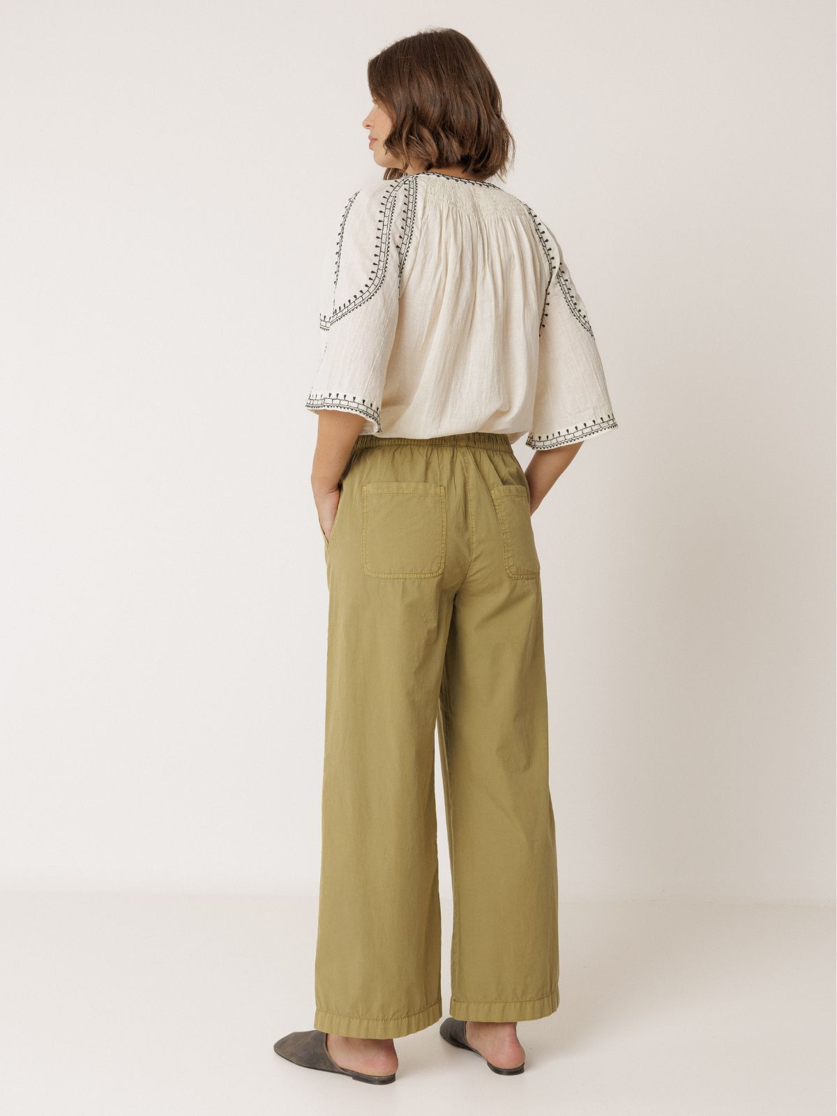 Mateo Poplin Trousrs - Green