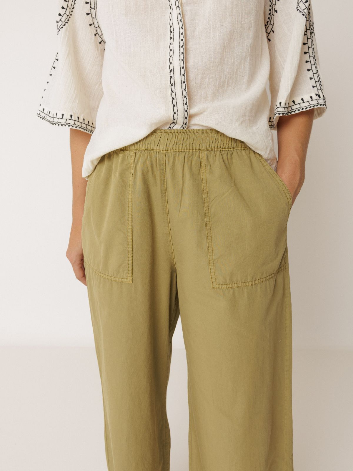 Mateo Poplin Trousrs - Green