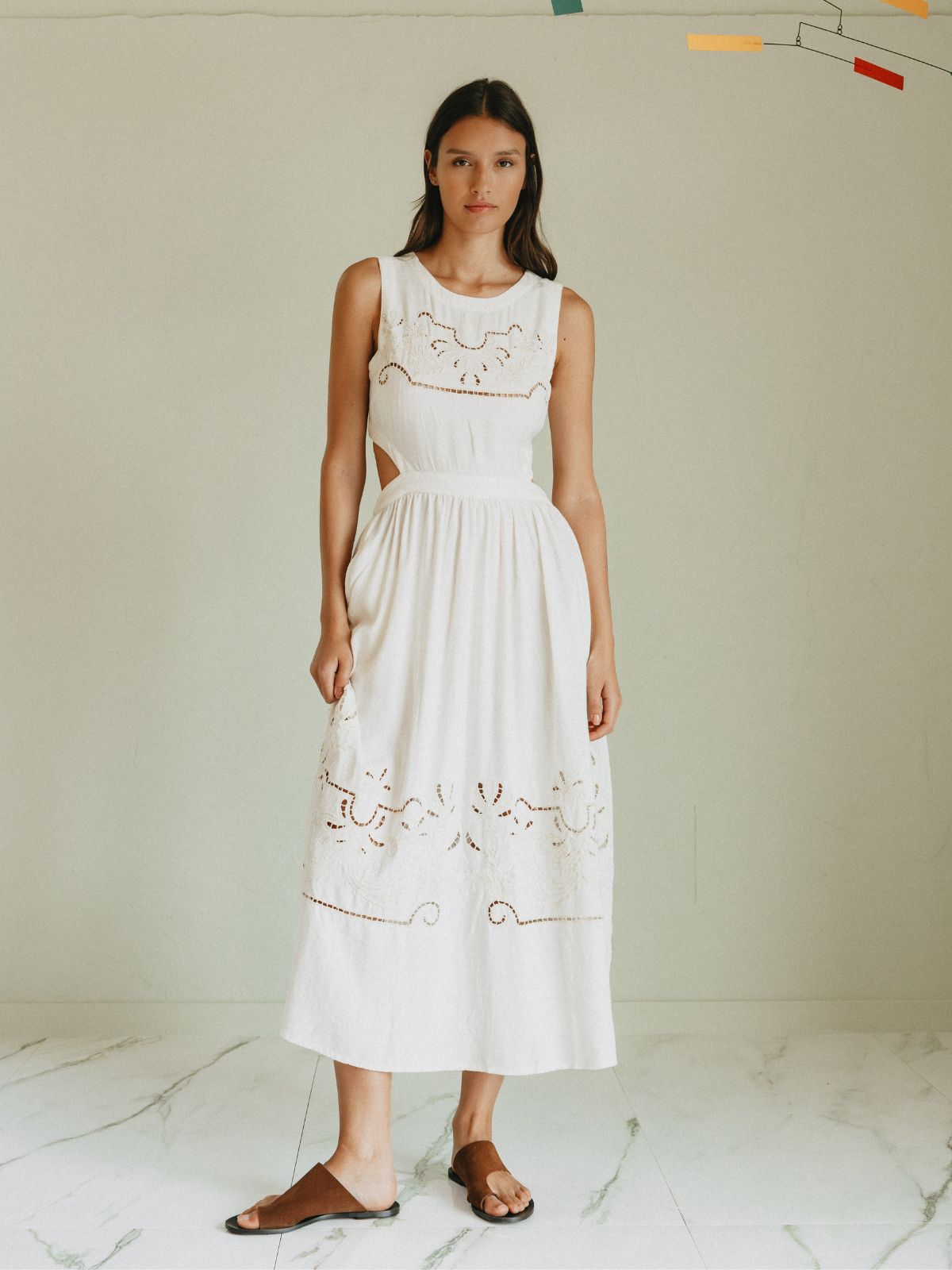Open Back Dress - Ecru