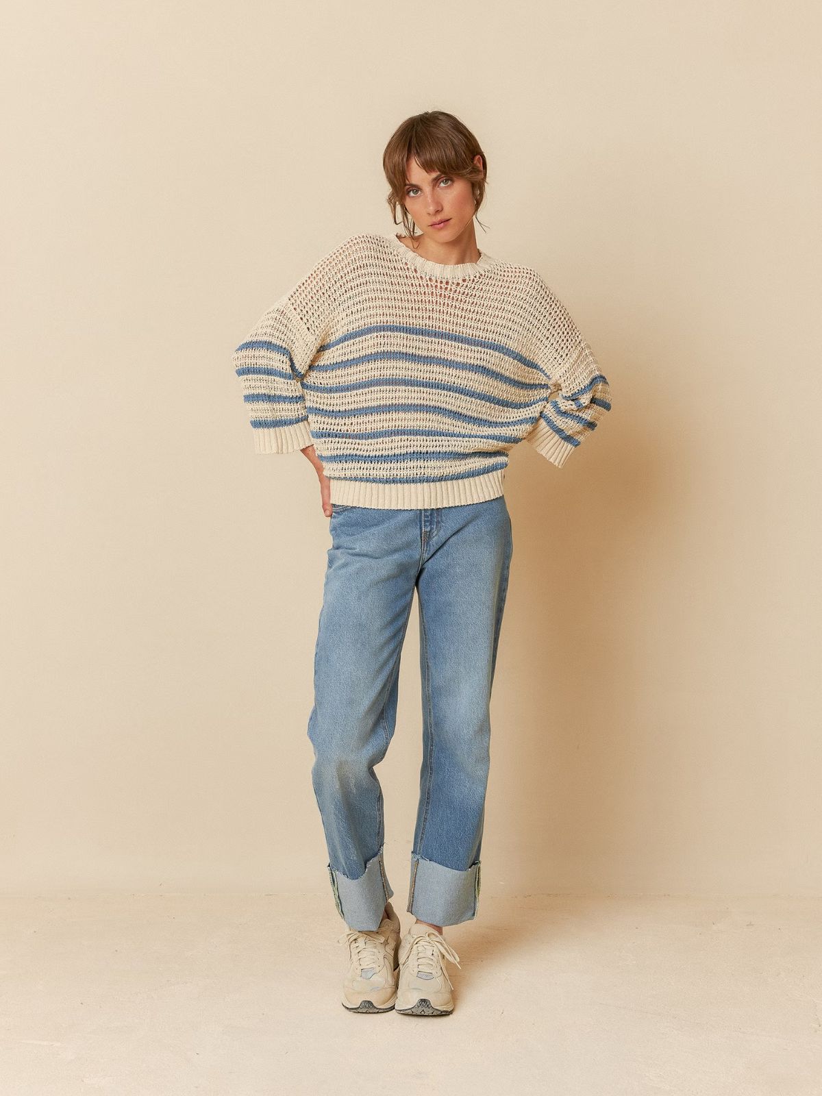 Mesh Stripe Knit