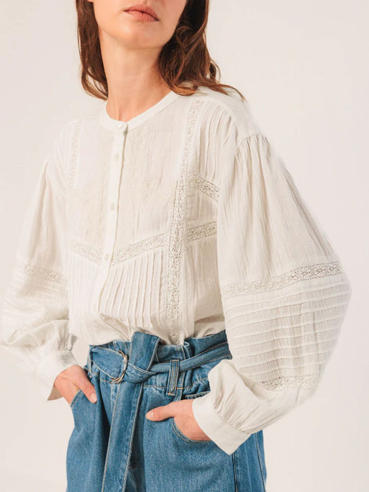 Ethnic Embroidered Blouse - White