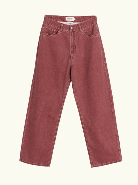 INDI & COLD Straight Leg Jeans in Cherry