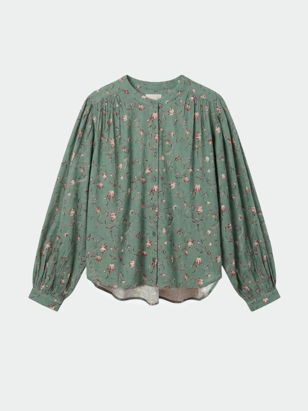 Floral Print Shirt - Sage