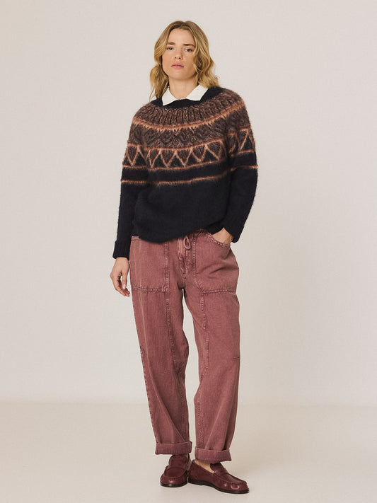 Jacquard Jumper - Navy