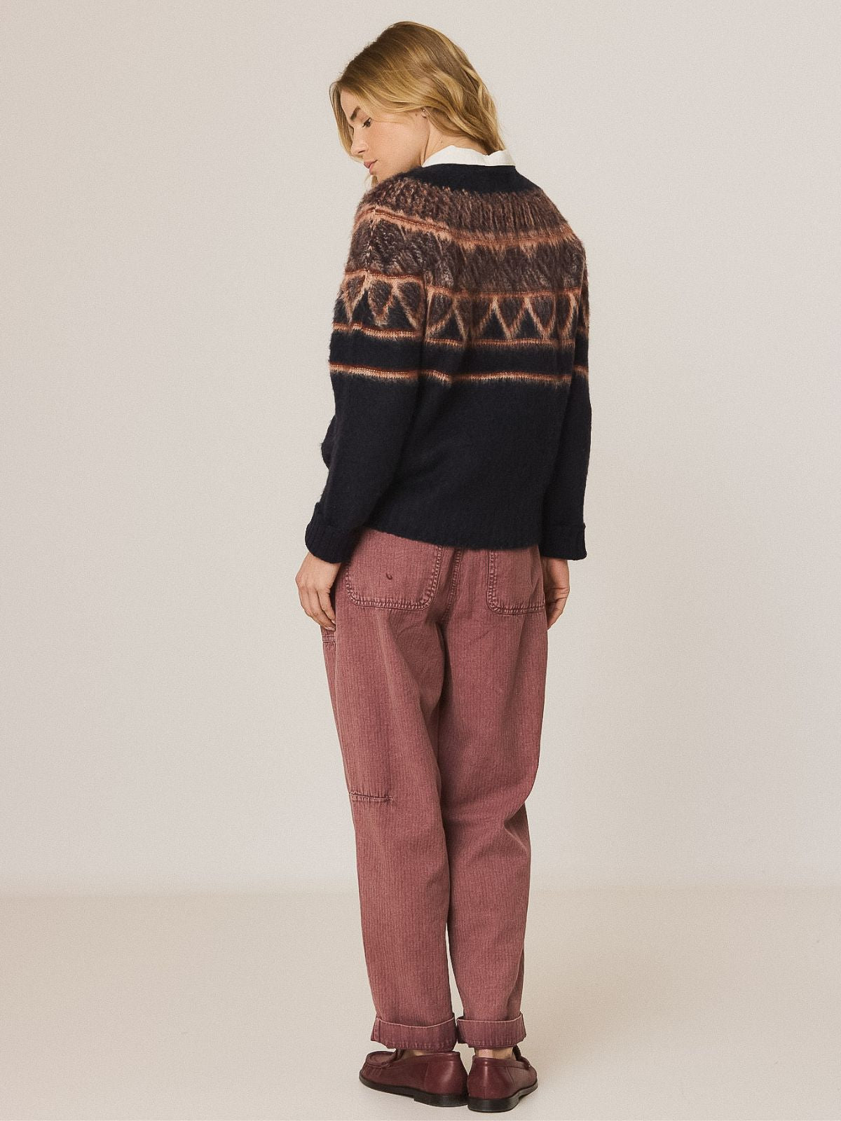 Jacquard Jumper - Navy