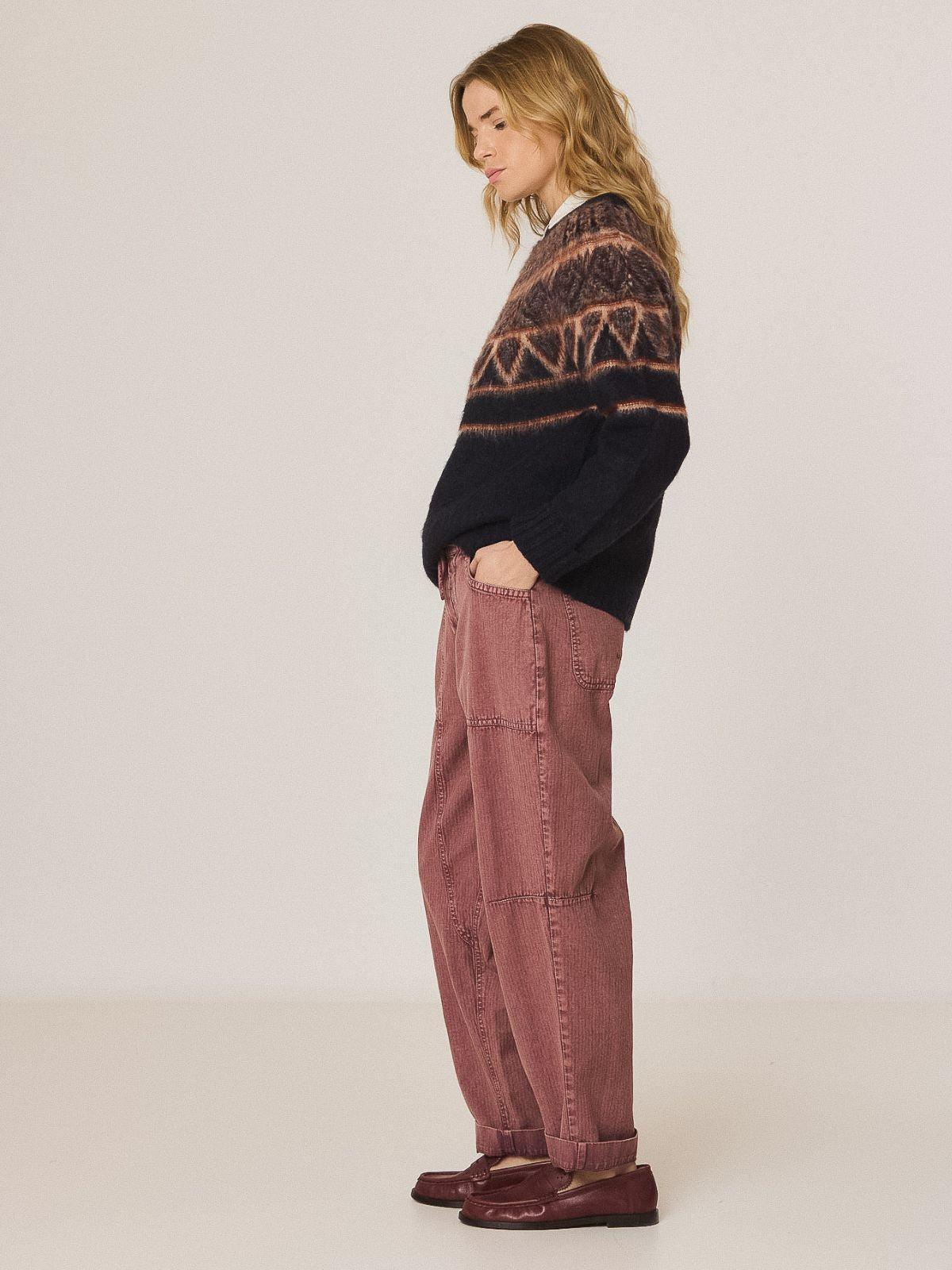 Jacquard Jumper - Navy