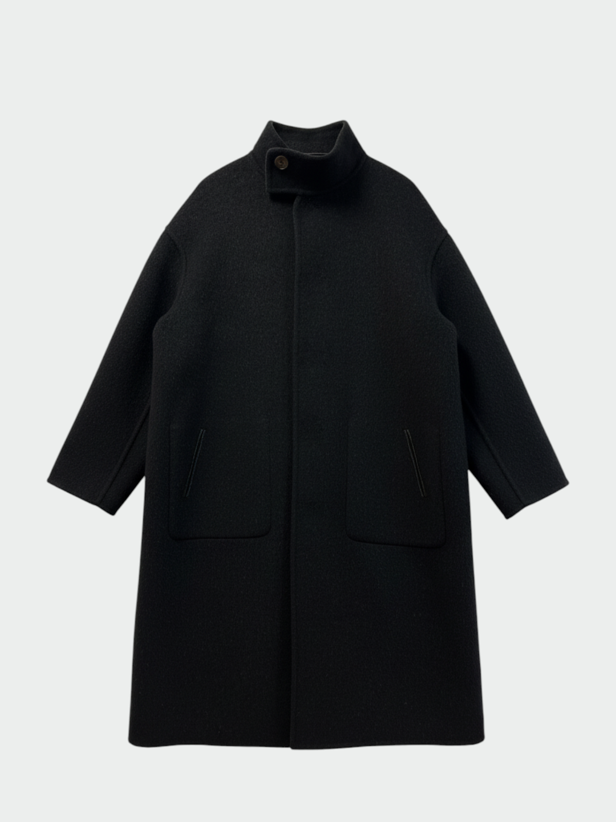 Tweed Reversible Coat - black