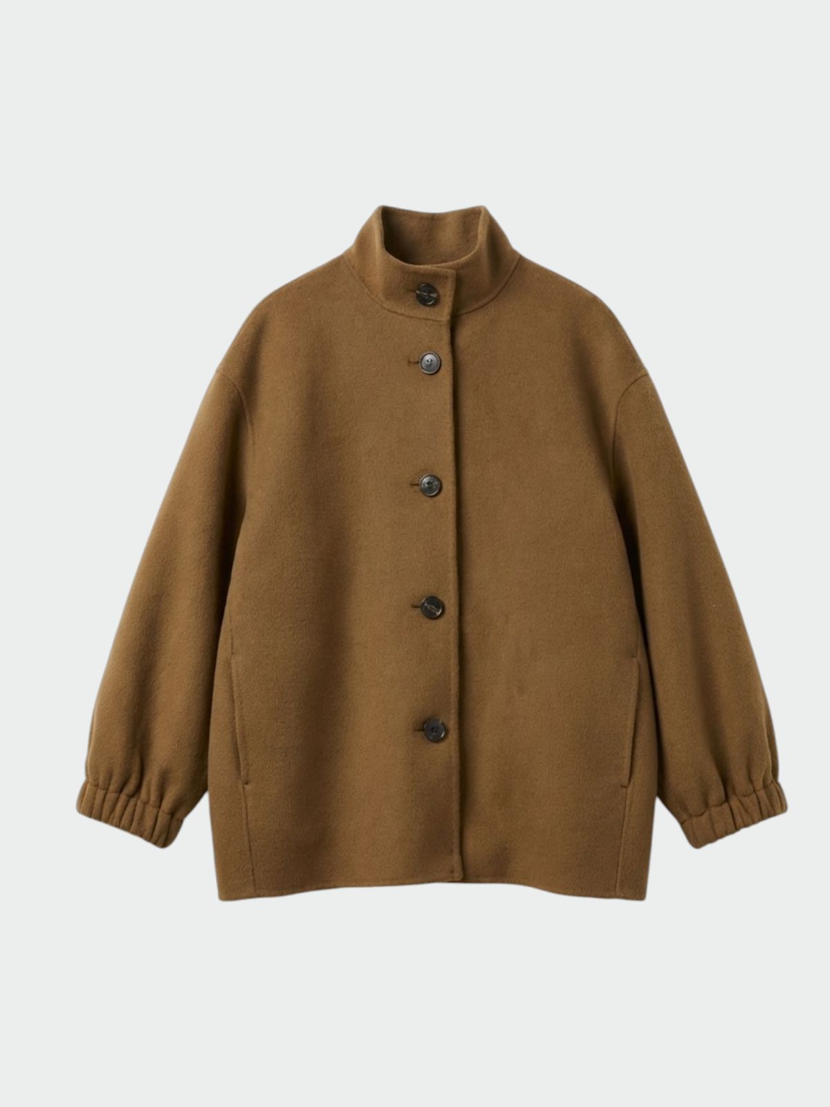 Wool Bomber Jacket - Camel