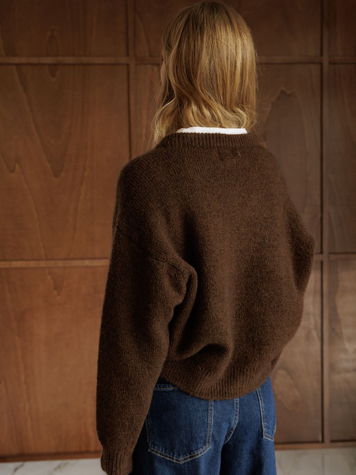 Zip Cardigan - Chocolate