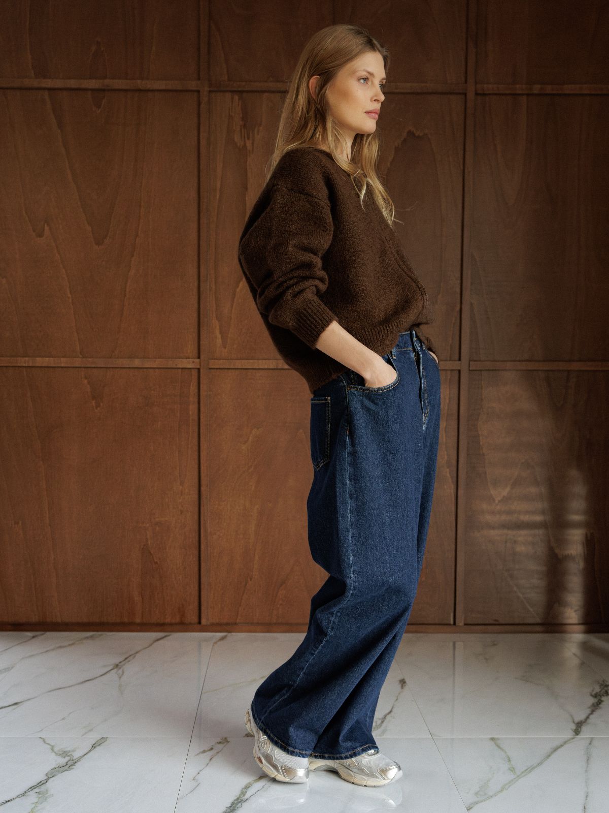 Zip Cardigan - Chocolate