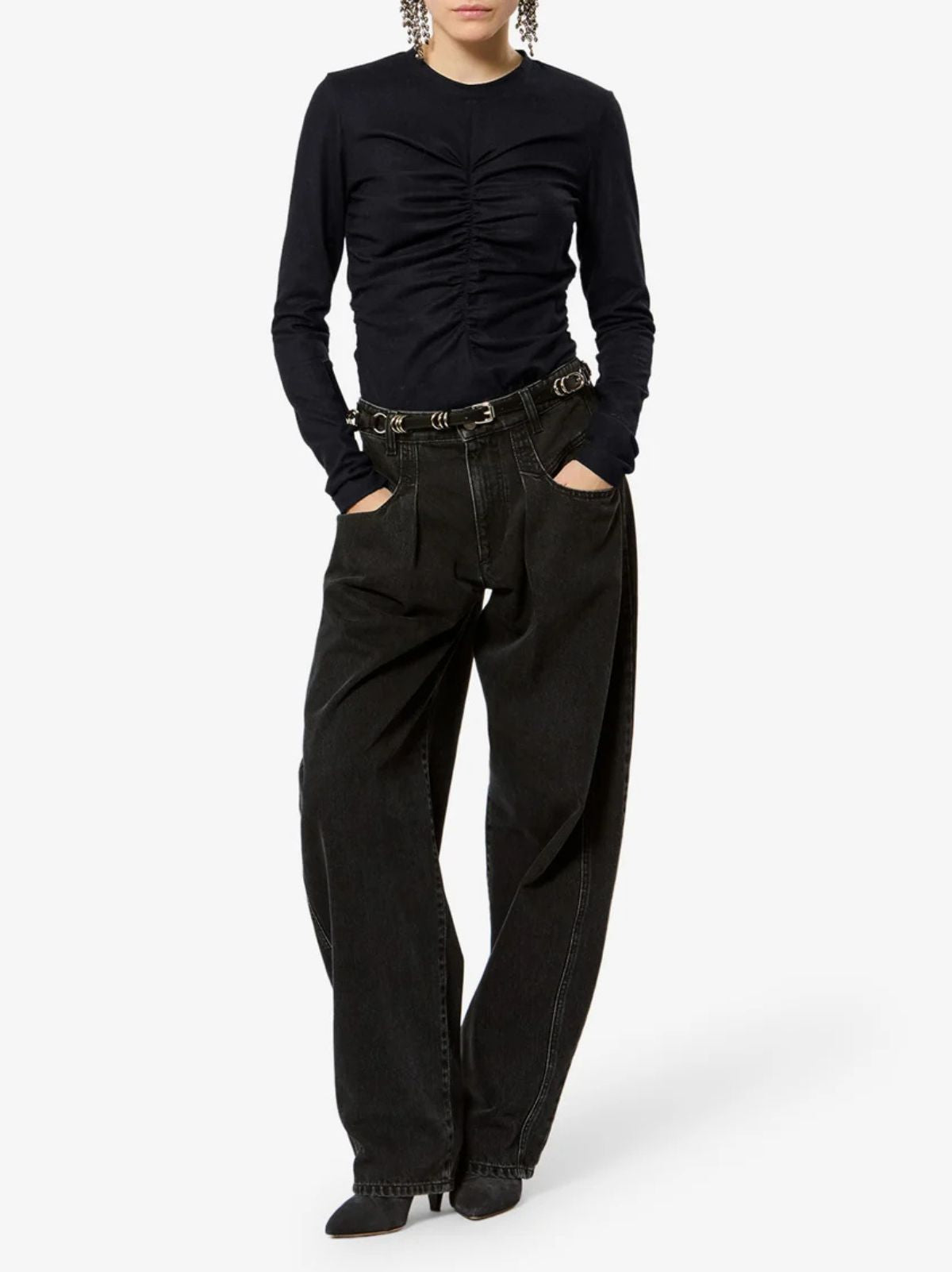 Delesa Jersey Top - Black
