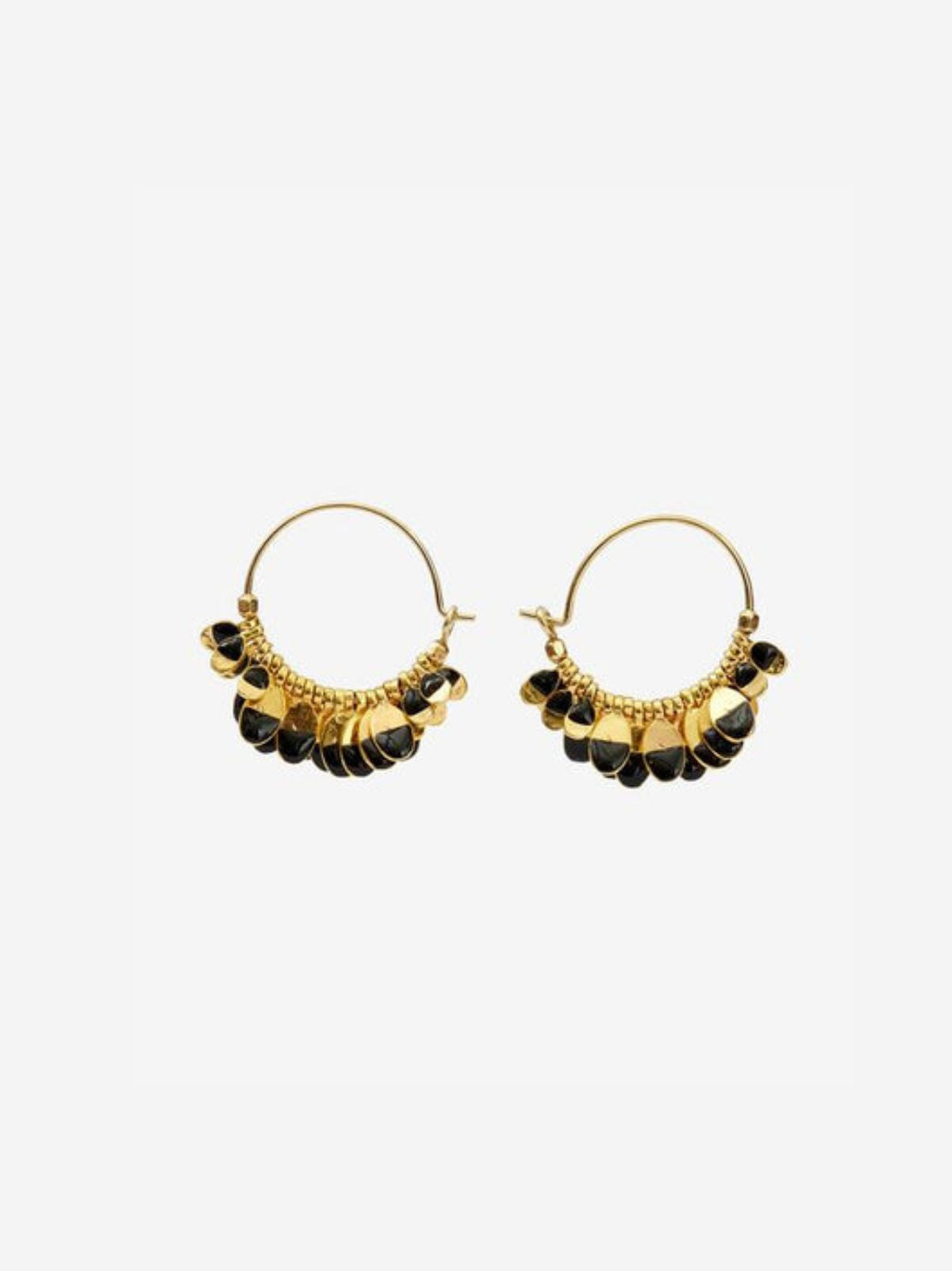 Casablanca Small Hoops - Black