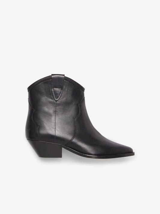 Dewina Leather Boots - Black