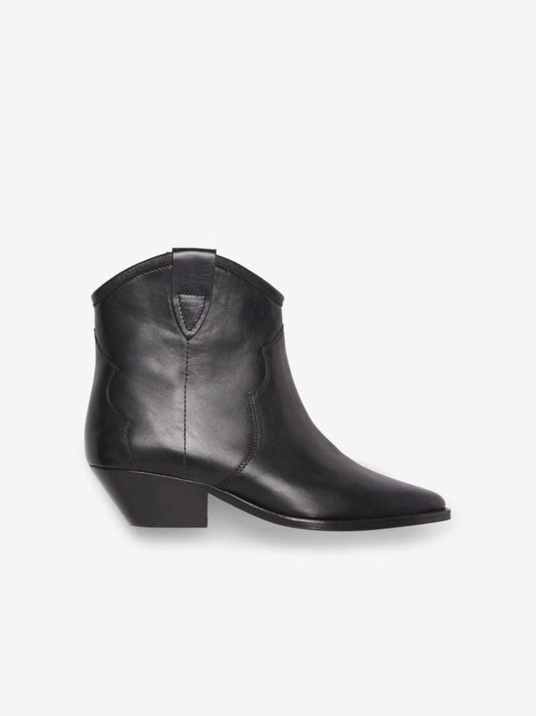 Dewina Leather Boots - Black