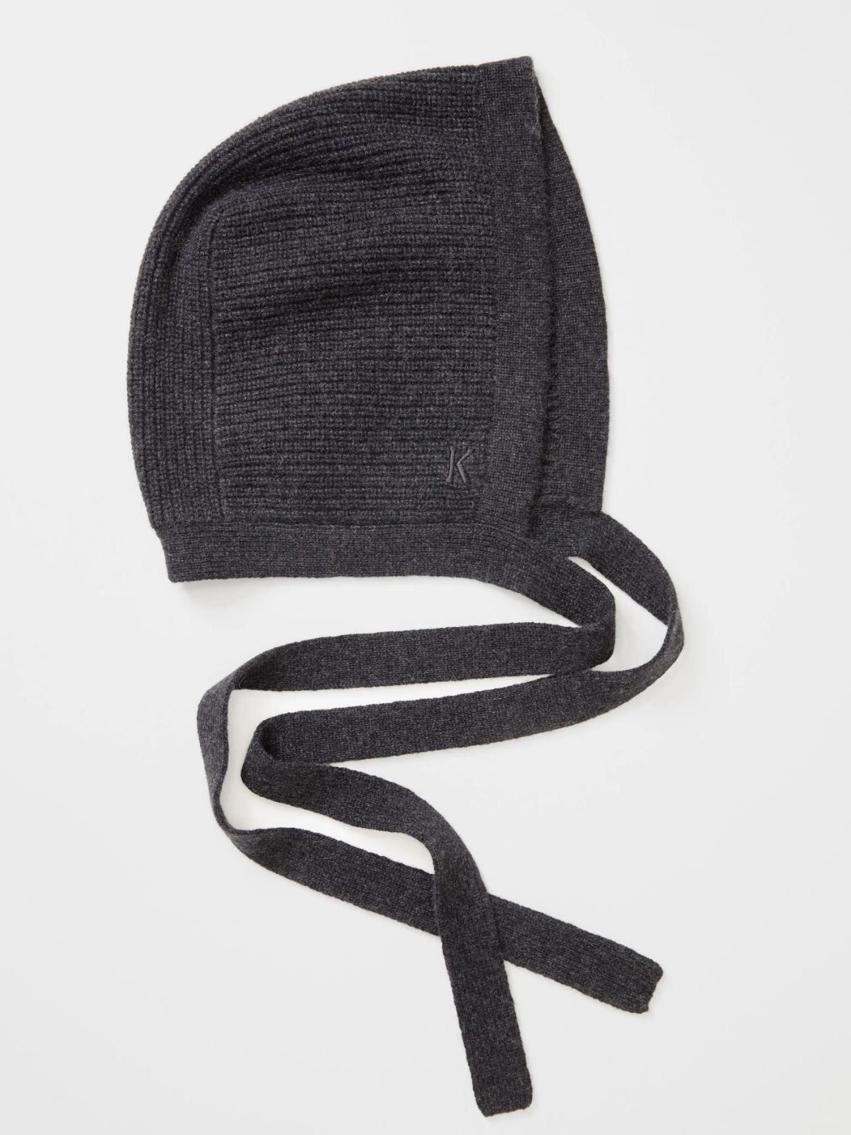 Cashmere Bonnet Hat - Charcoal