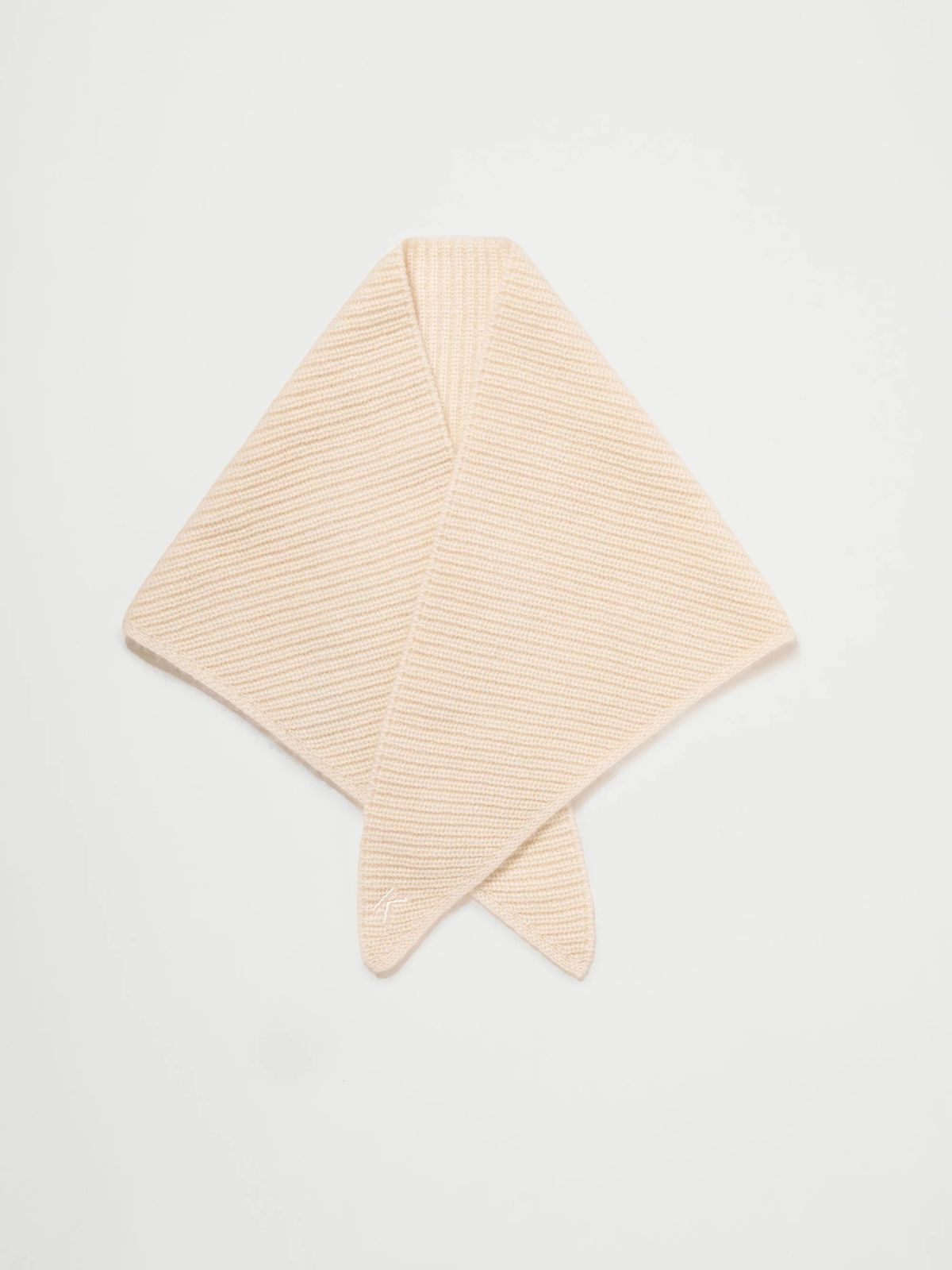 Knitted Cashmere Neck Tie - Cream