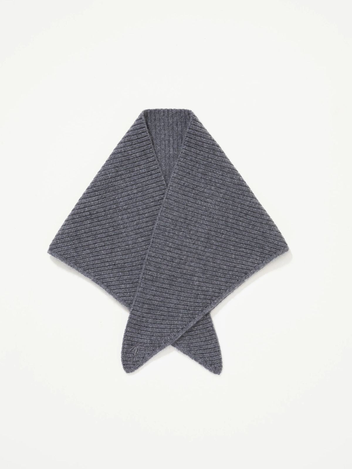 Knitted Cashmere Neck Tie - Grey