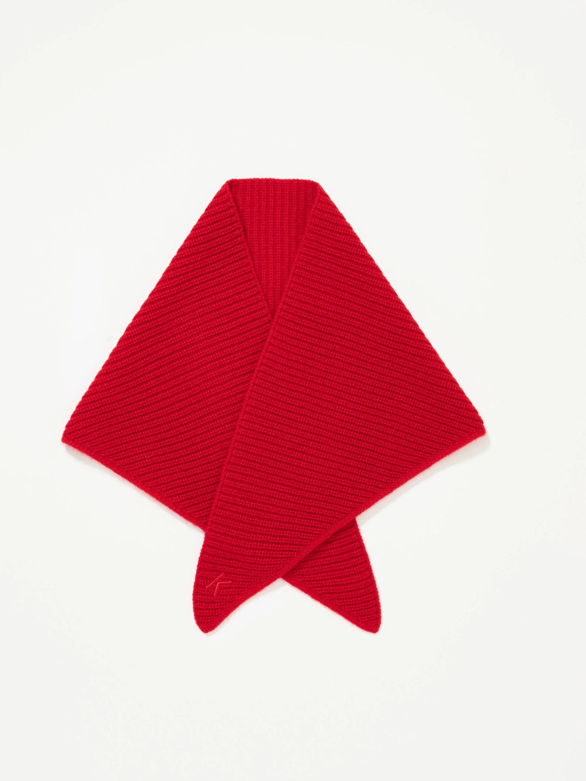 Knitted Cashmere Neck Tie - Red