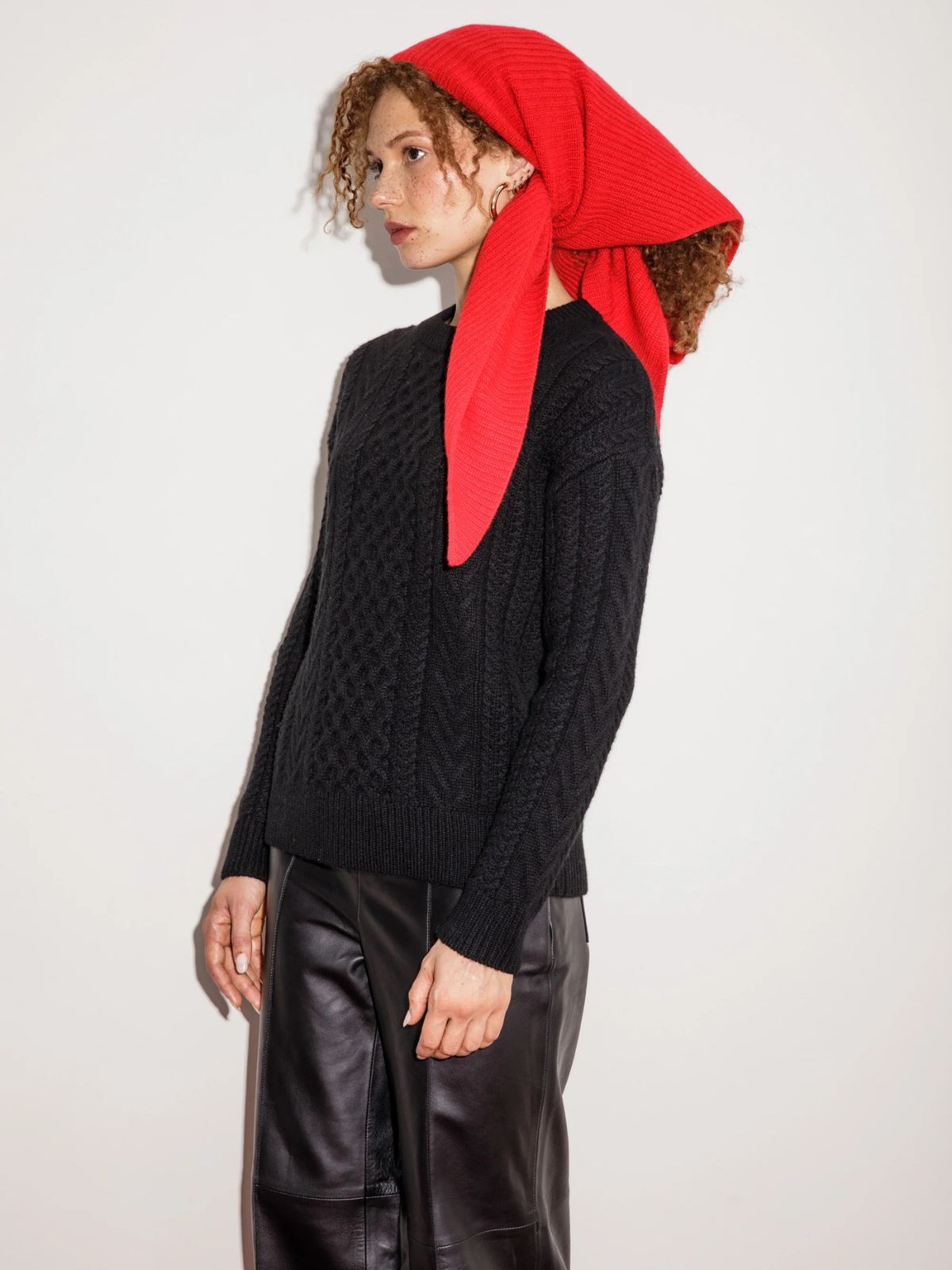 Triangle Cashmere Scarf - Red